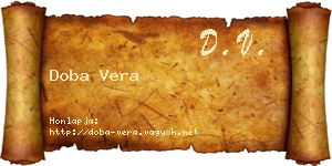 Doba Vera névjegykártya